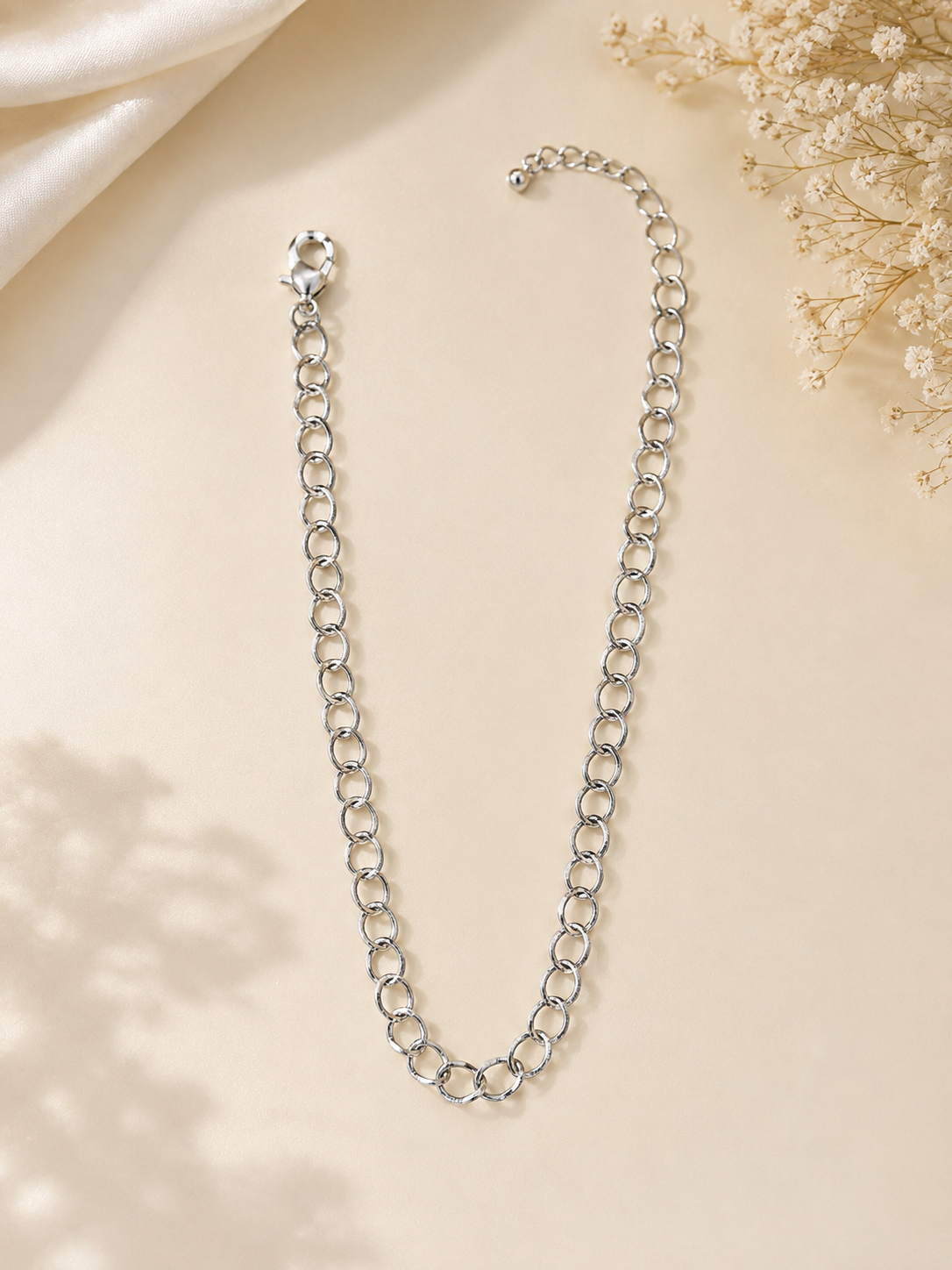 Classic Silver Link Chain Anklet