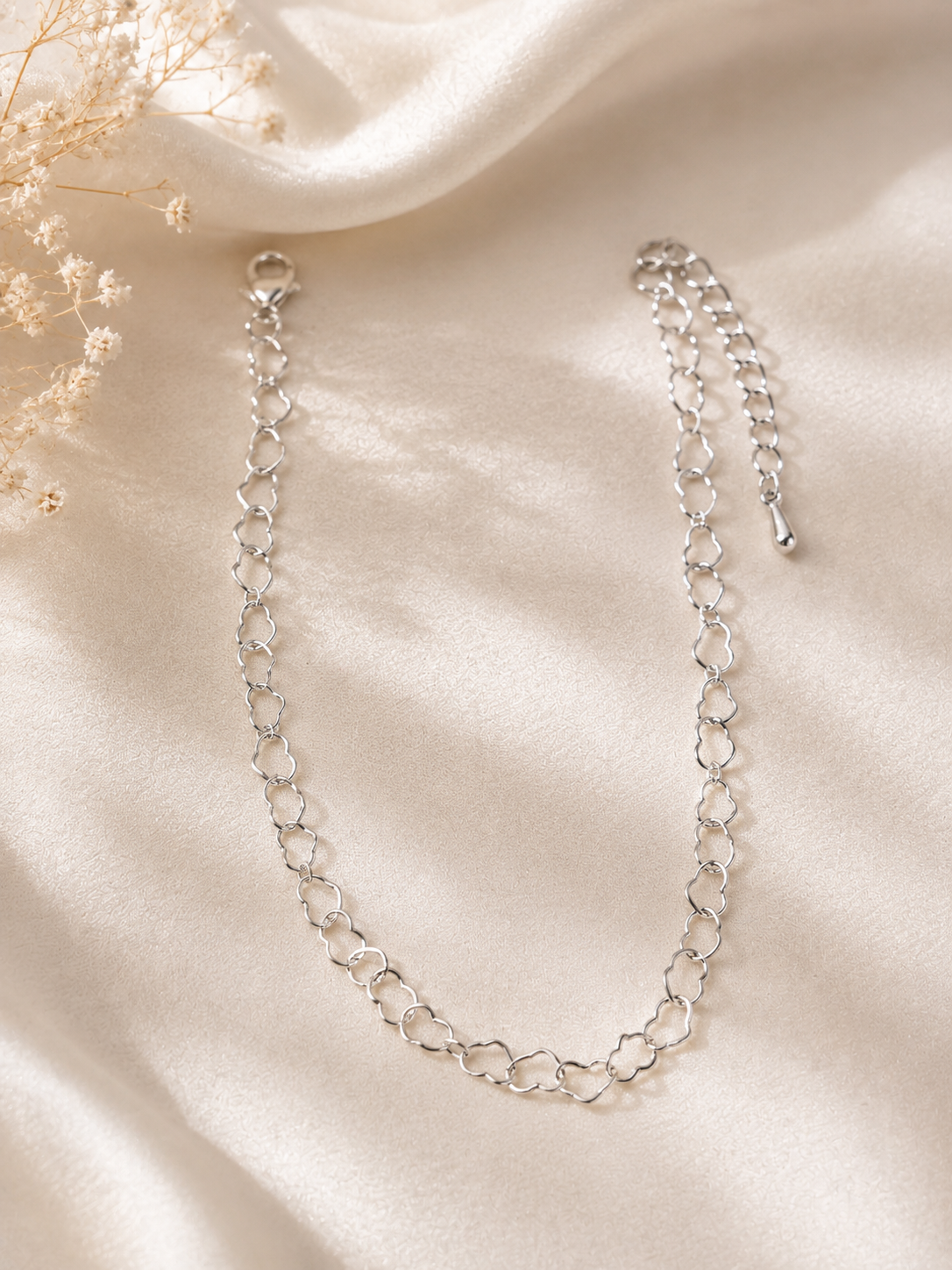 Delicate Silver Infinity Link Anklet