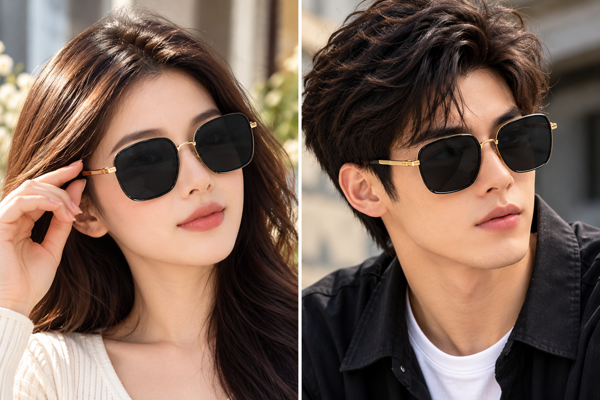 Black Square Oversized Sunglasses
