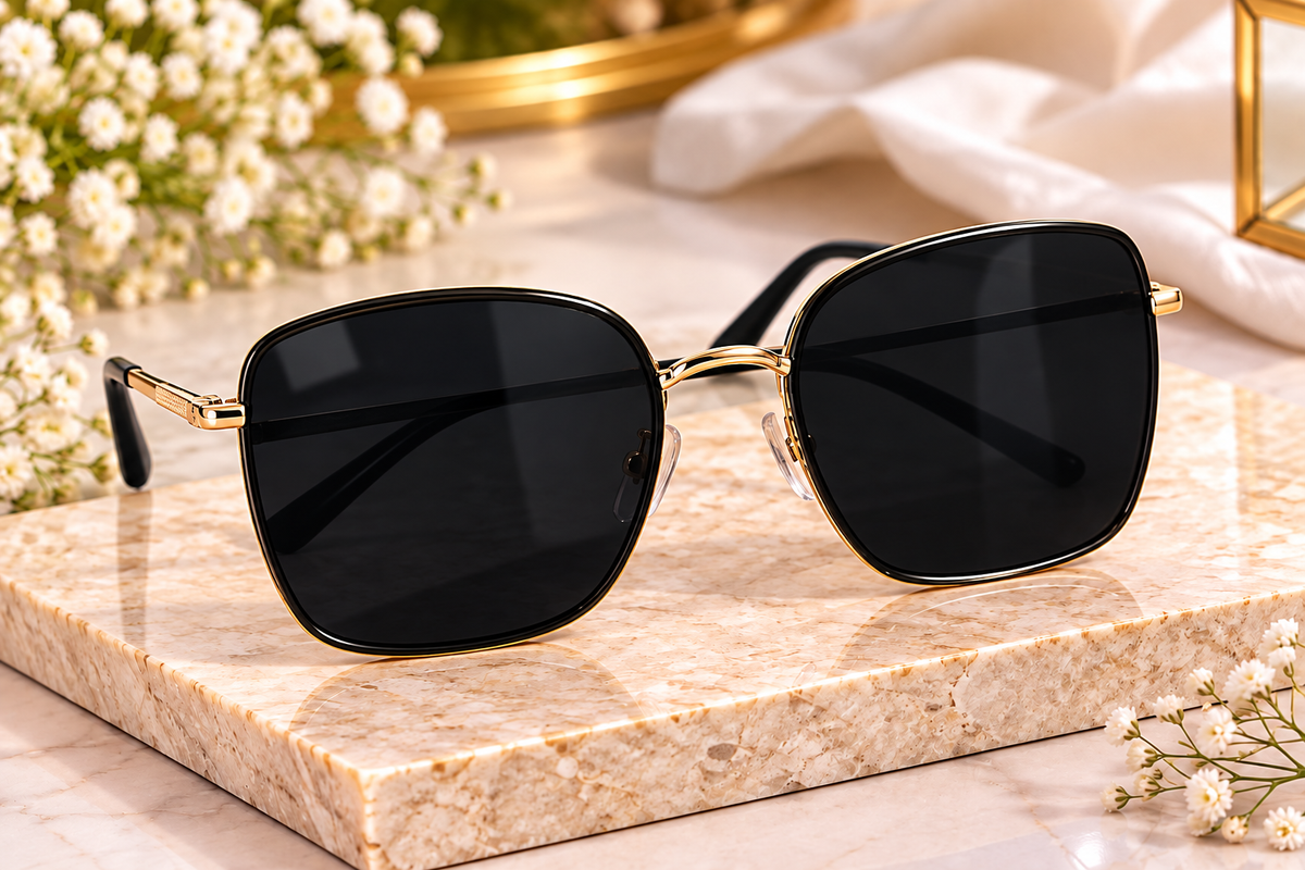 Black Square Oversized Sunglasses