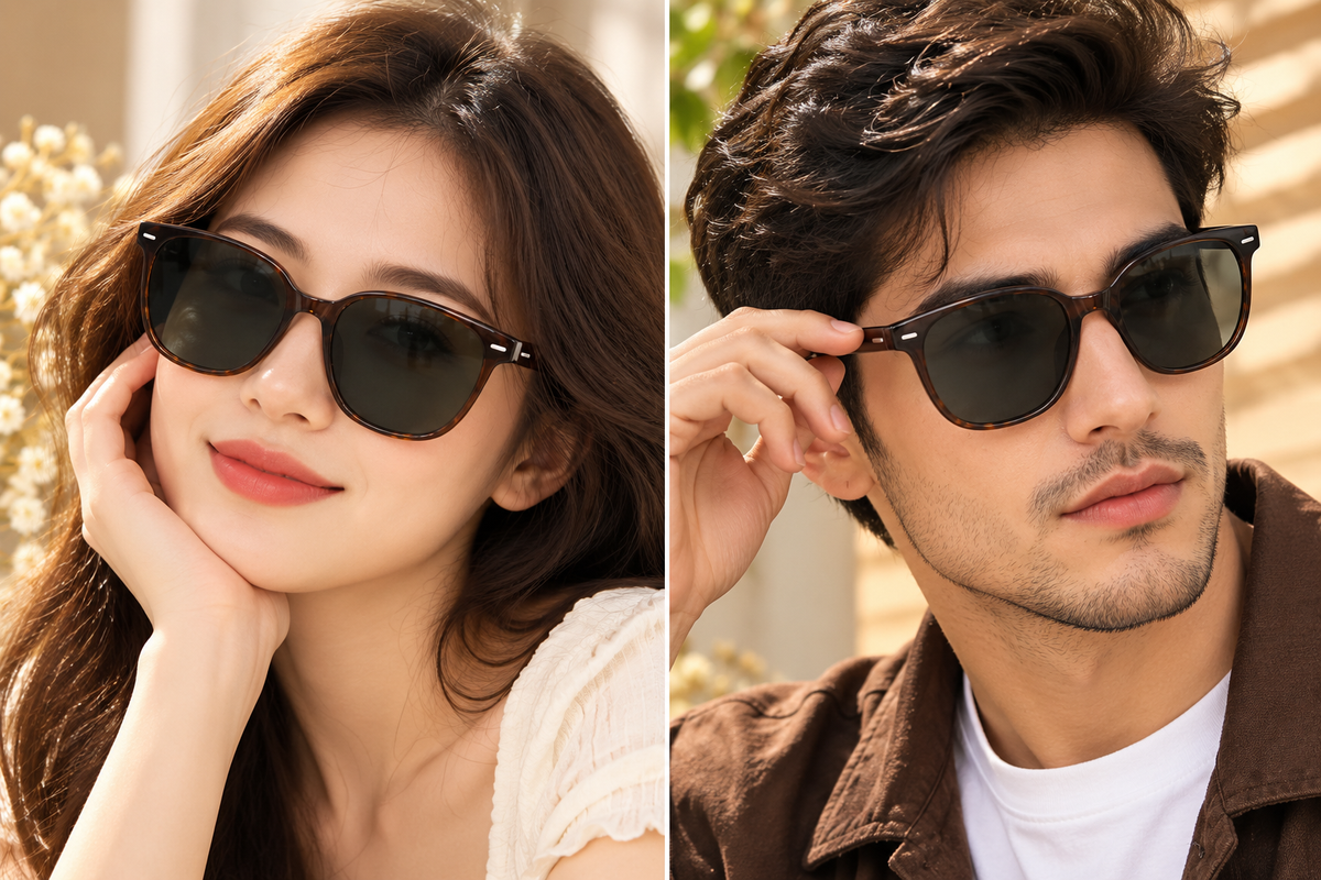Brown Oversized Square Sunglasses