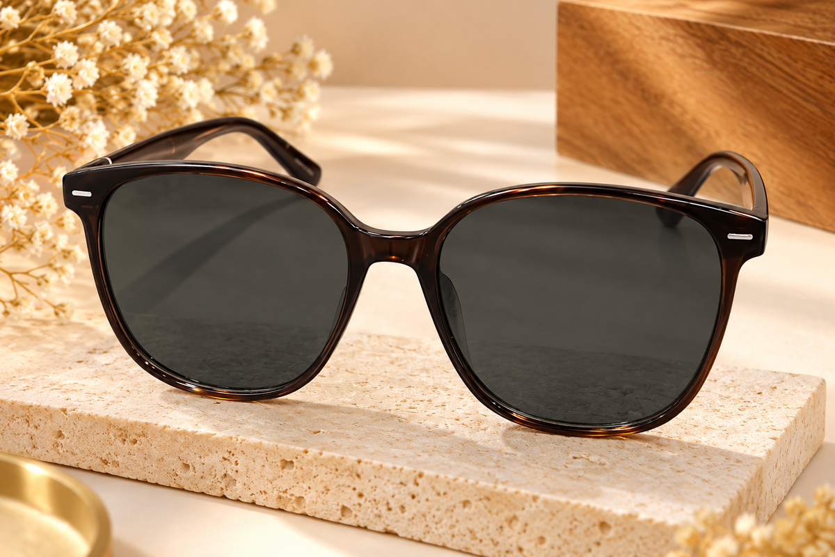 Brown Oversized Square Sunglasses