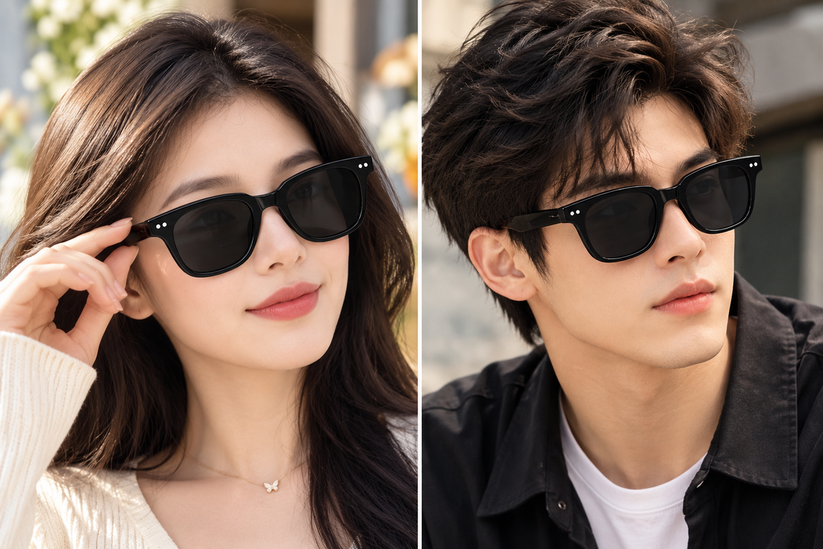 Black Bold Square Sunglasses