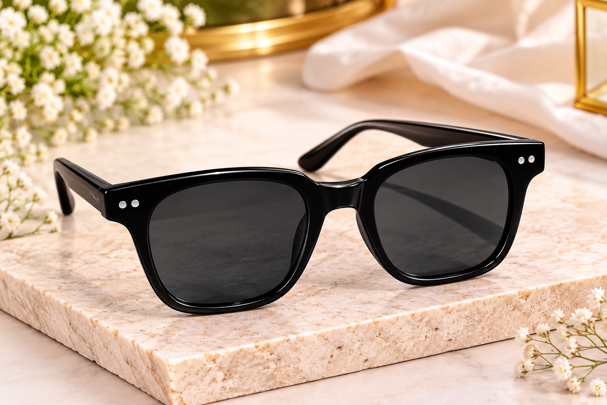 Black Bold Square Sunglasses