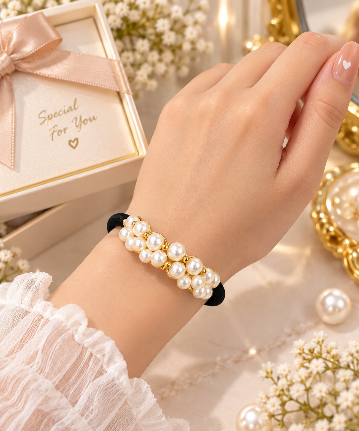 Pearl Hair Tie for Women