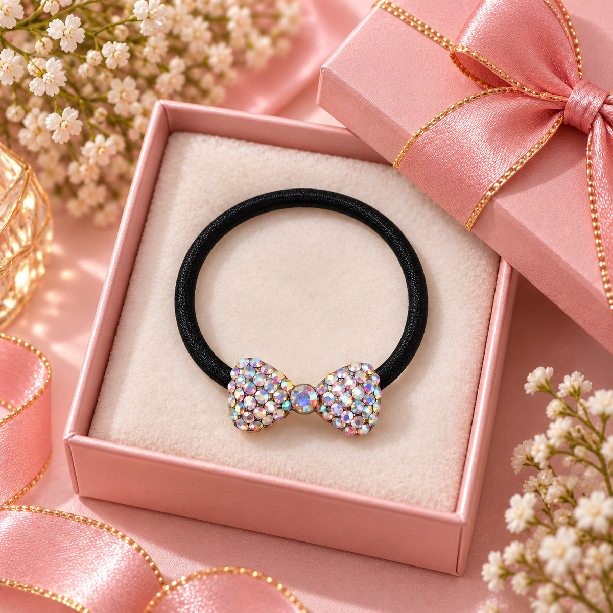 Crystal Bow Hair Tie