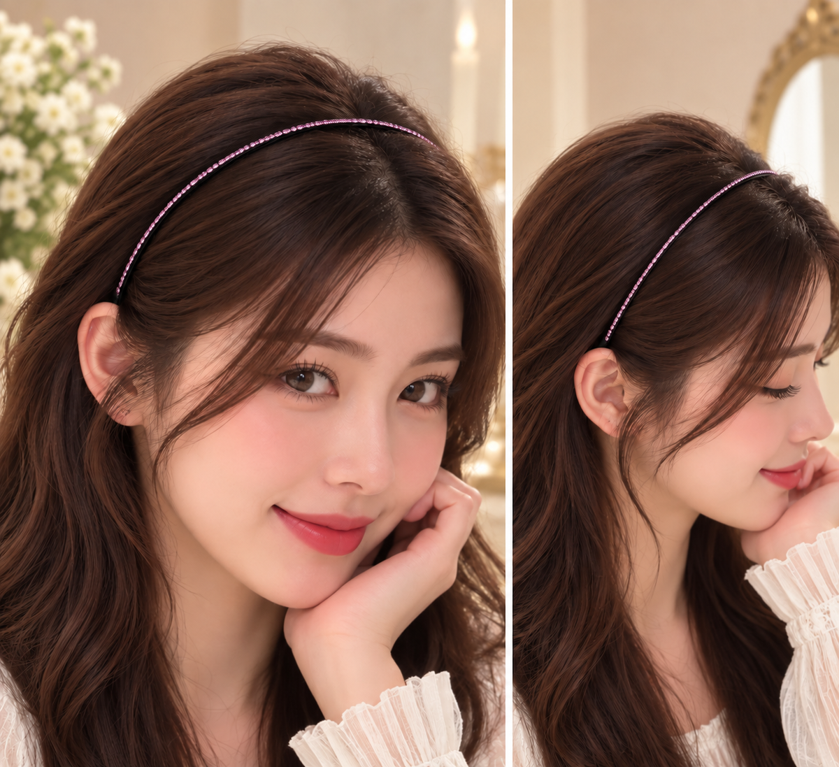 Pink Stone Headband