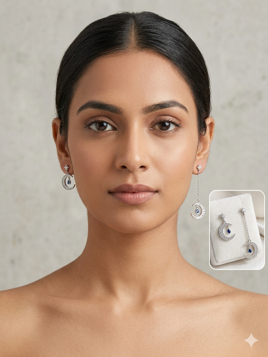 Moon Drop Earrings