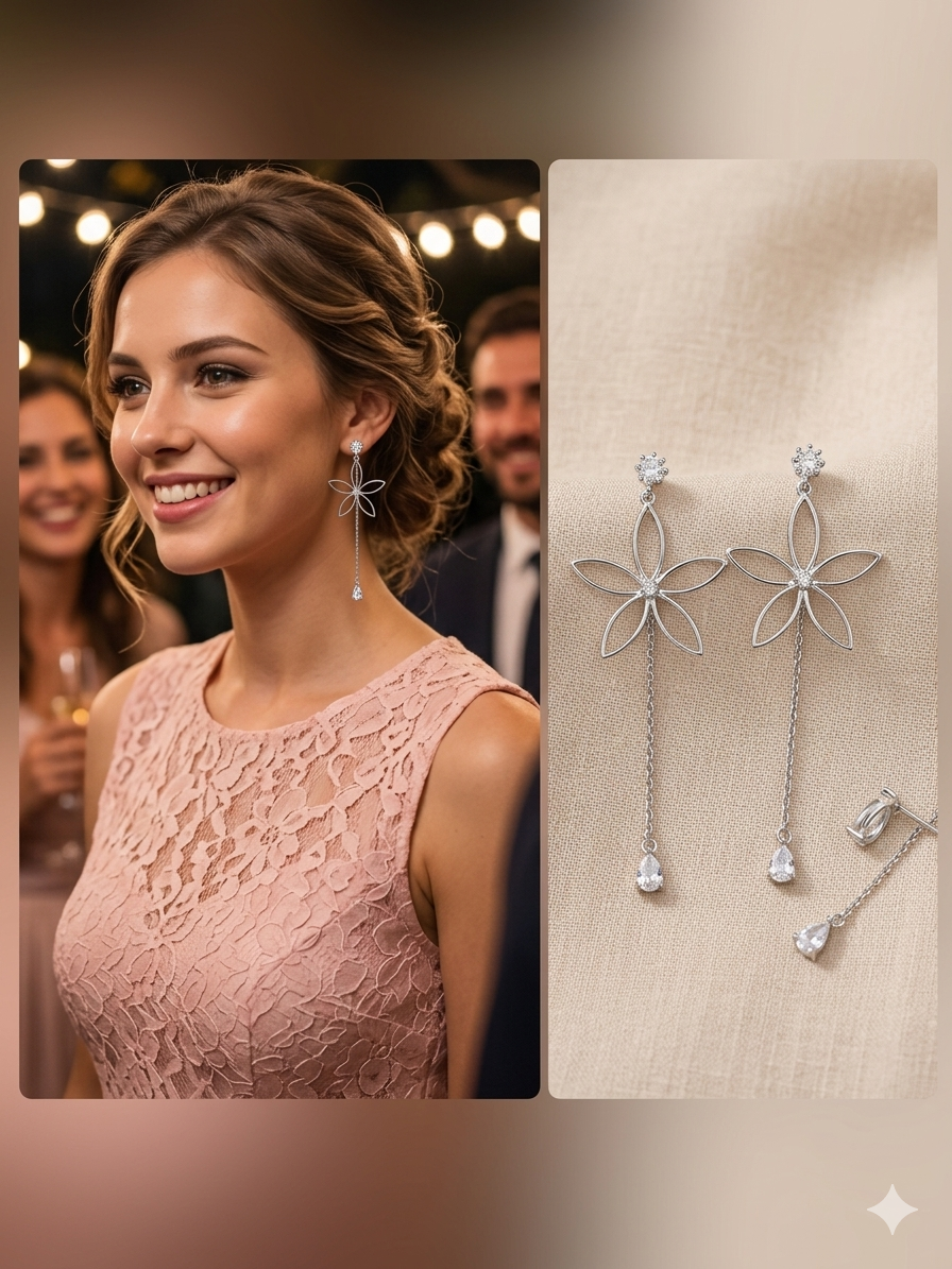 Floral Chain Earrings