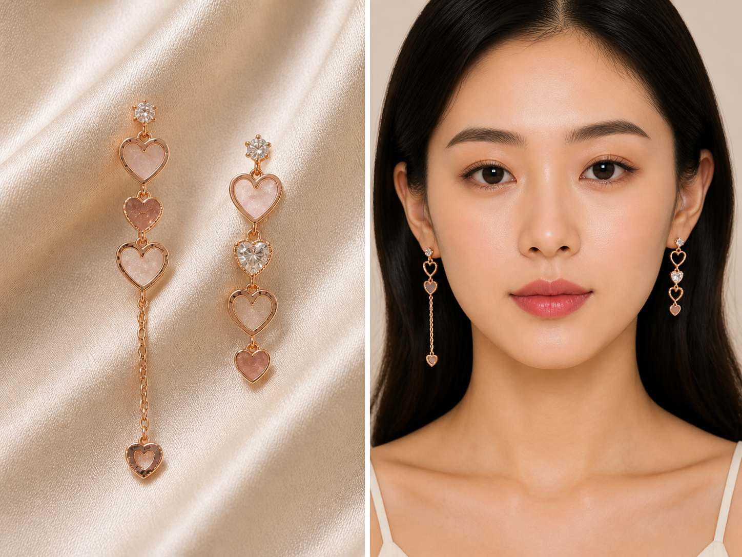 Heart Drop Earrings