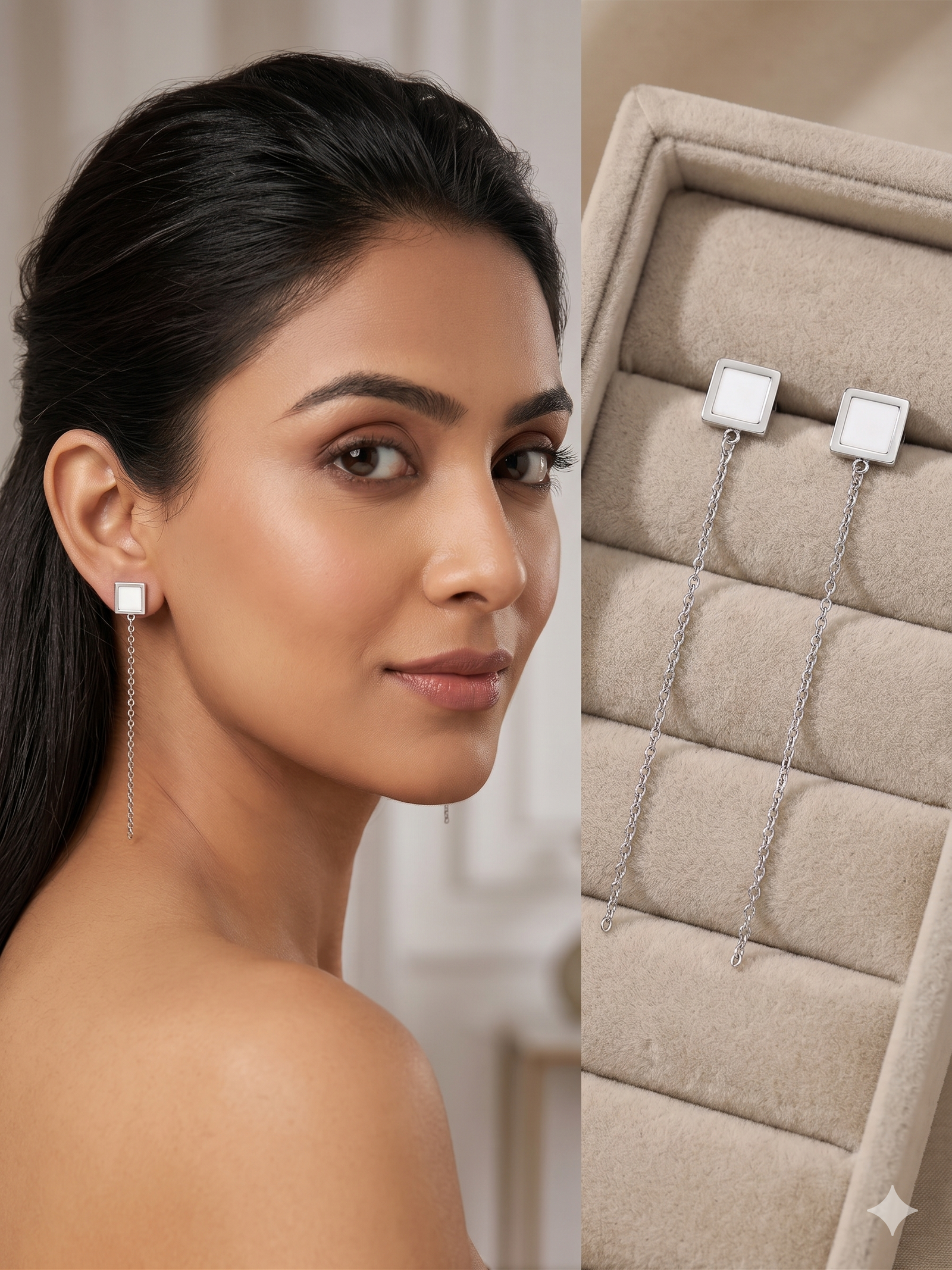 Square Chain Earrings