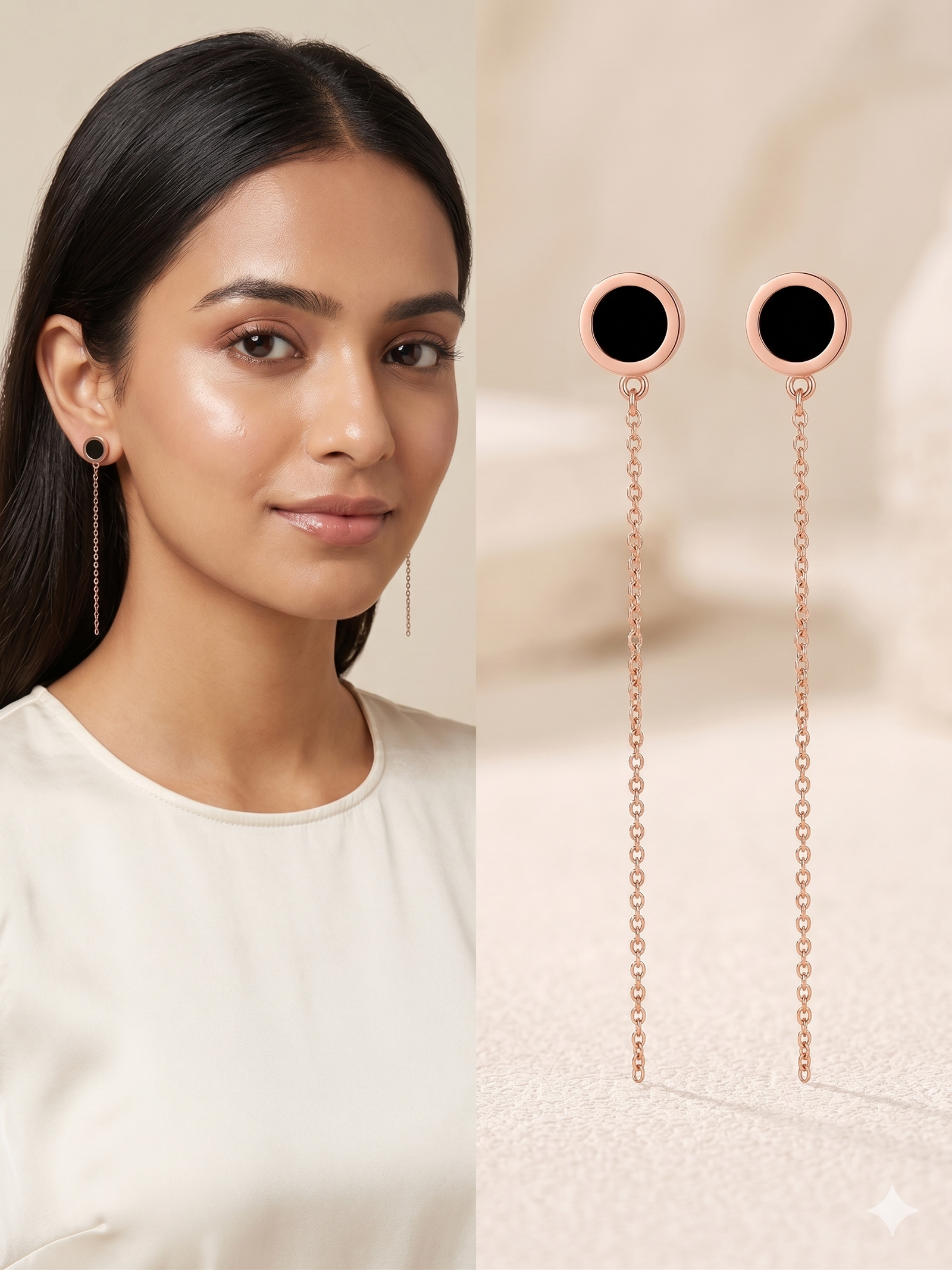 Black Chain Earrings