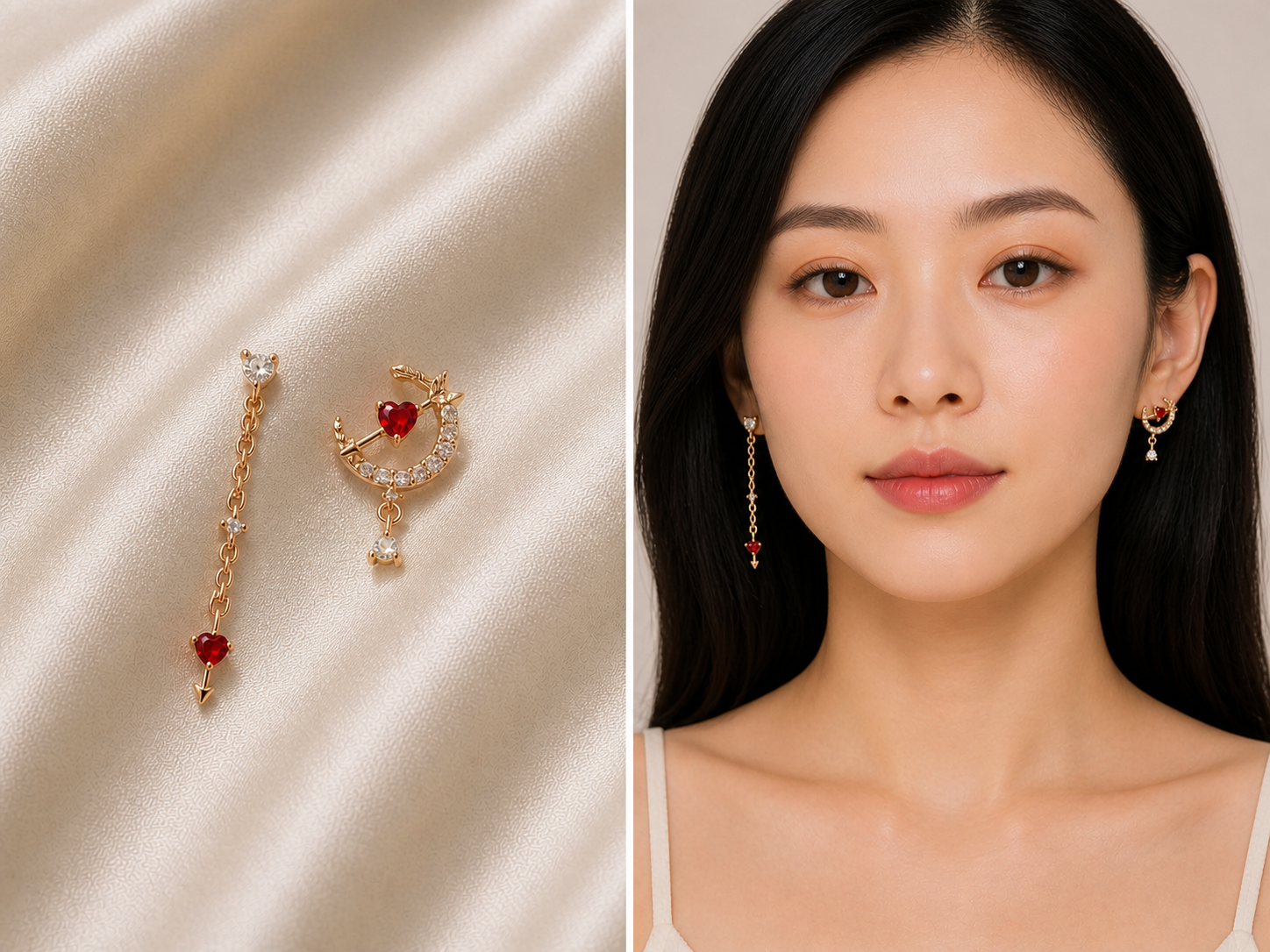 Cupid Heart Earrings
