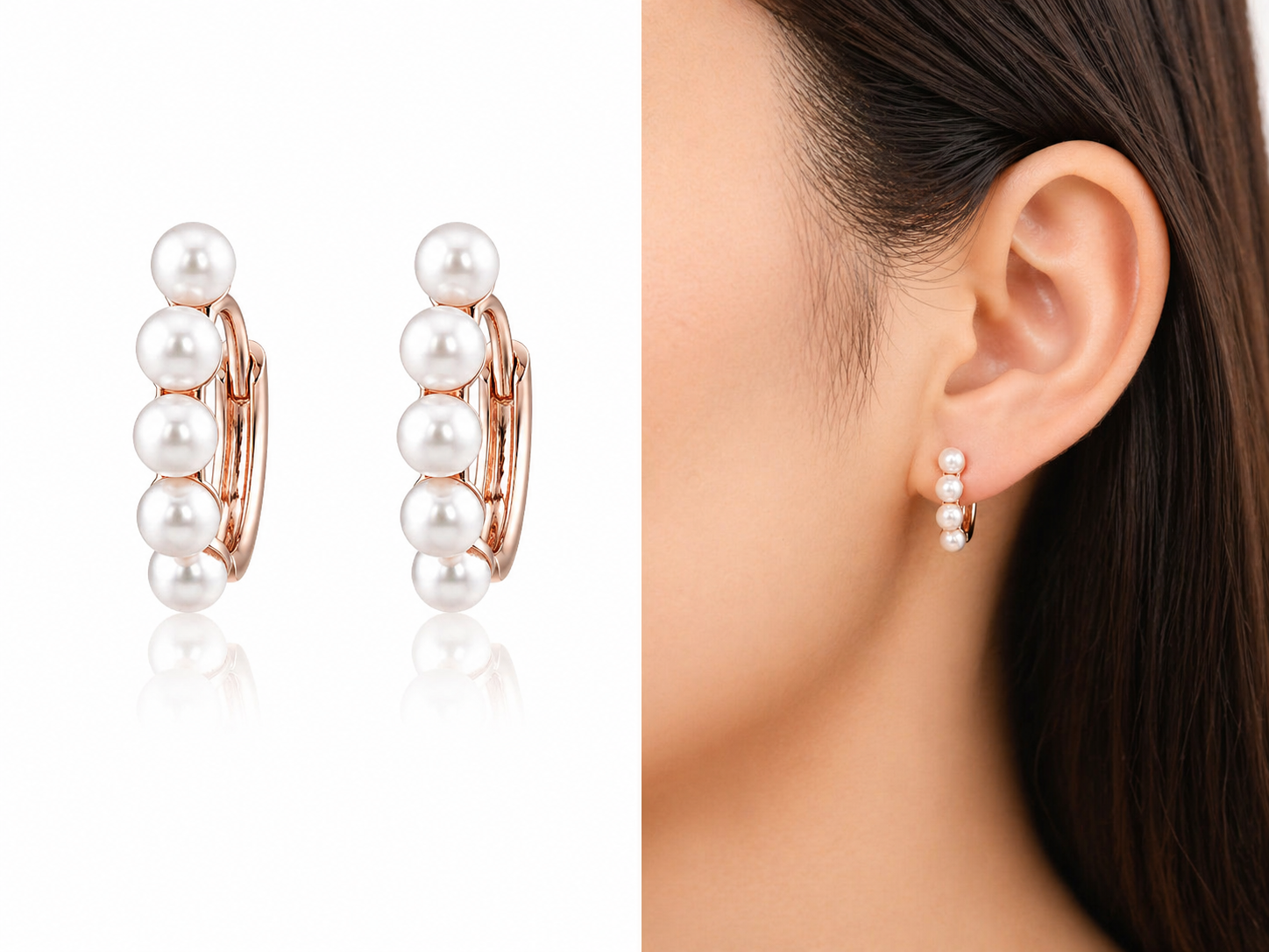 Pearl Hoop Earrings