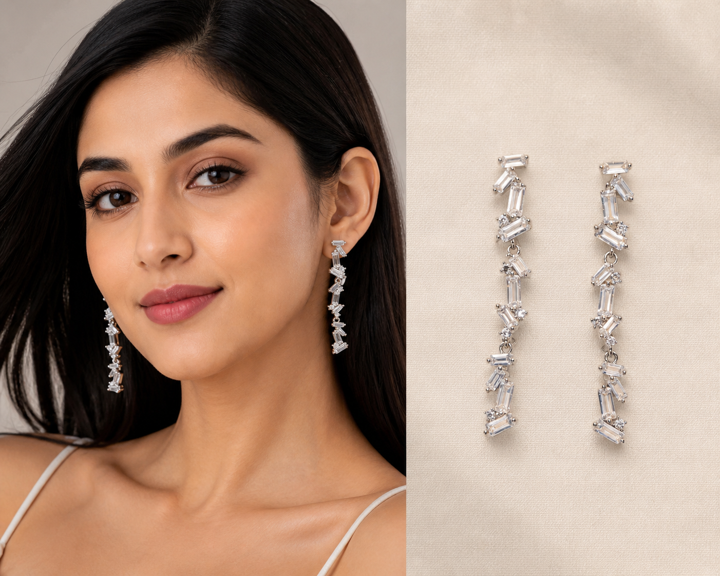 Baguette Crystal Earrings