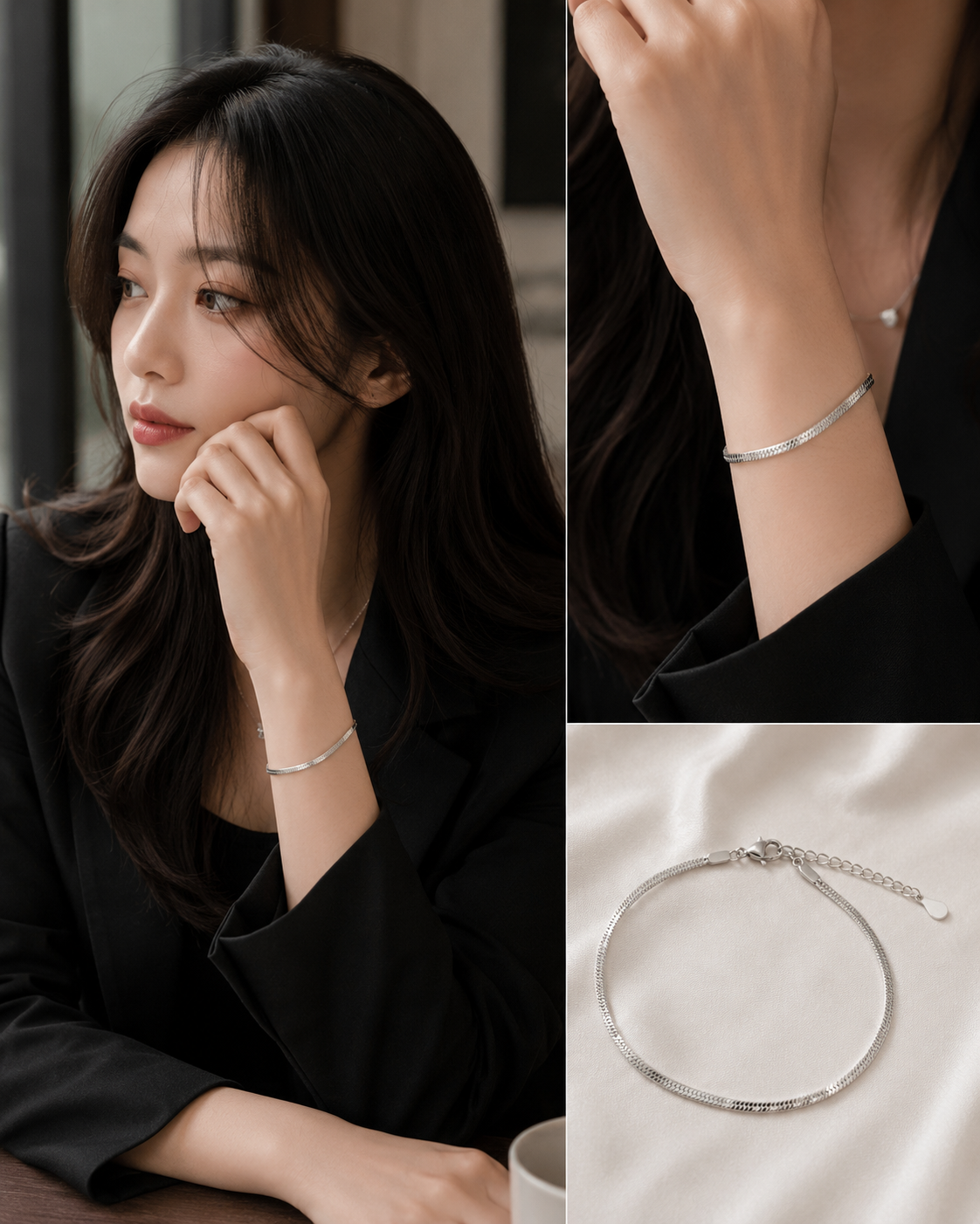 Silver Snake Chain Bracelet