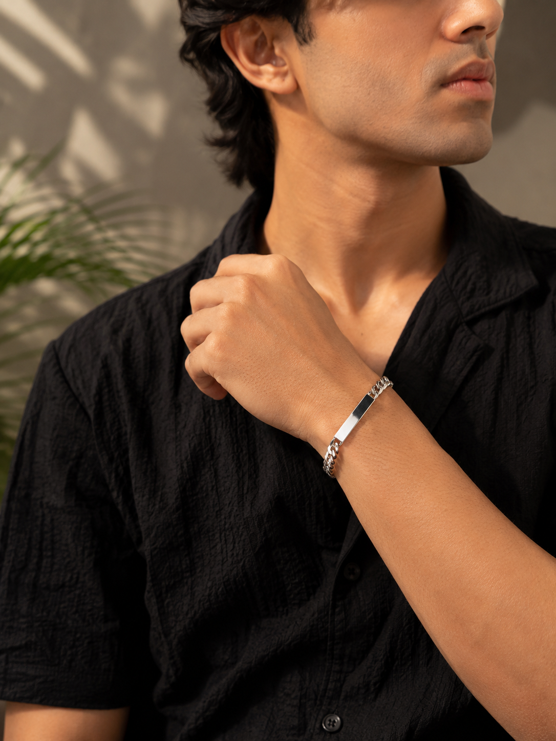 Classic Silver ID Bar Bracelet