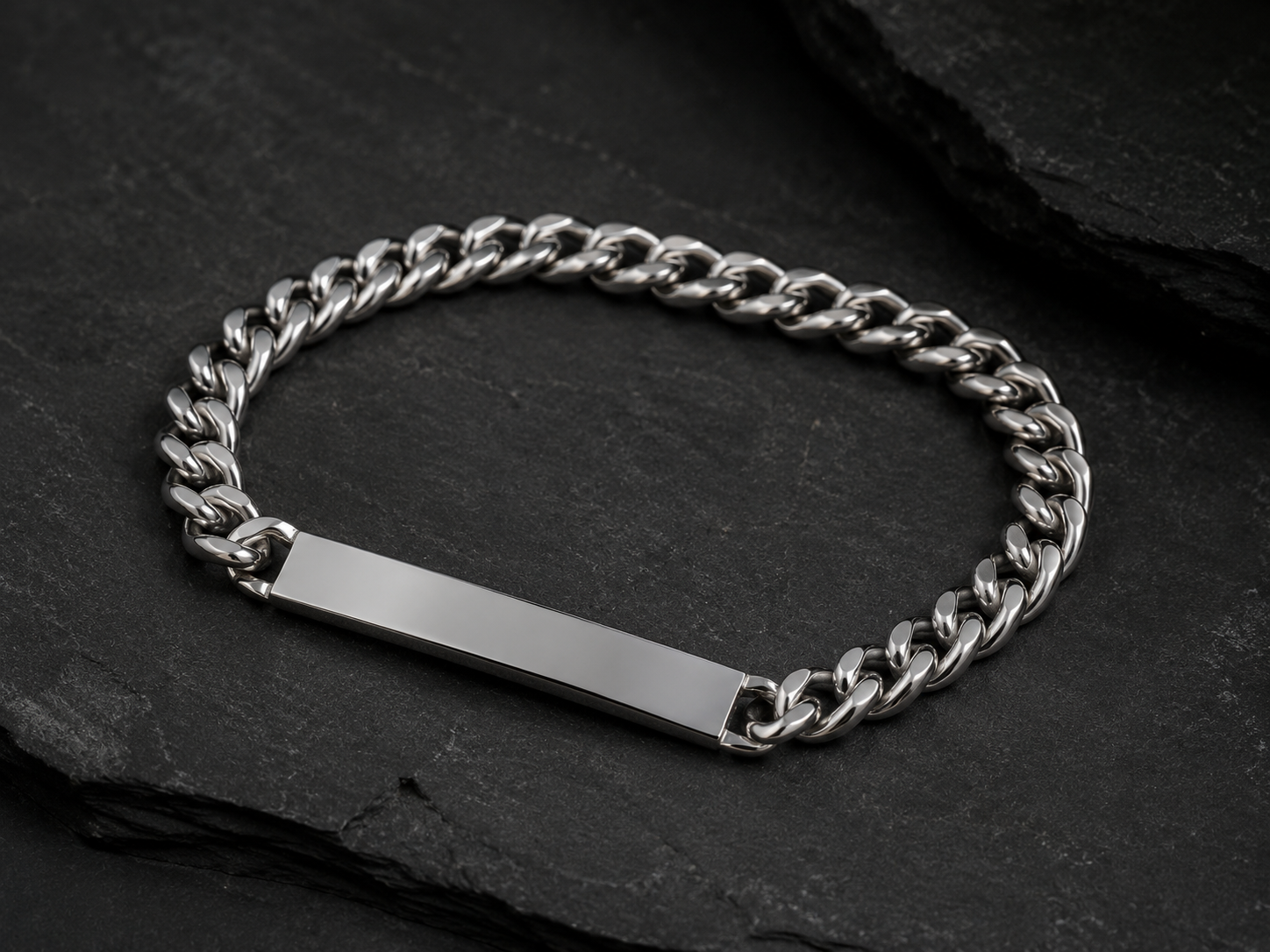 Classic Silver ID Bar Bracelet