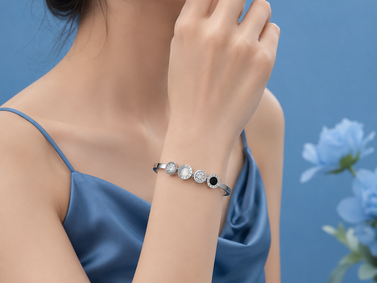 Silver Roman Numeral Bracelet