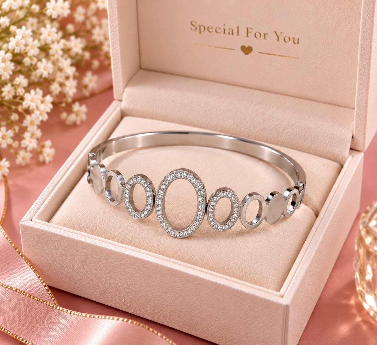 Silver Crystal  Bracelet