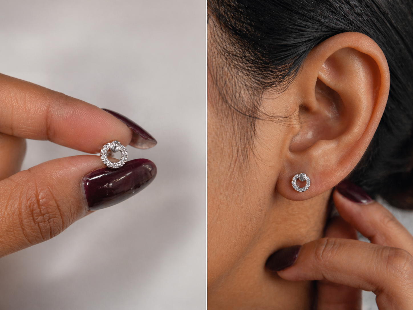 Crystal Circle Piercing Stud