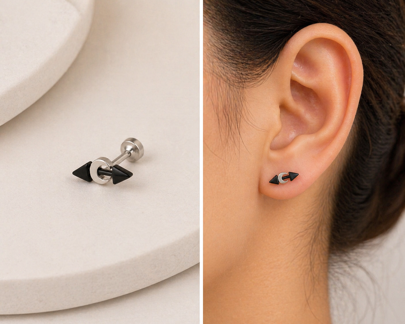 Black Arrow Piercing Stud