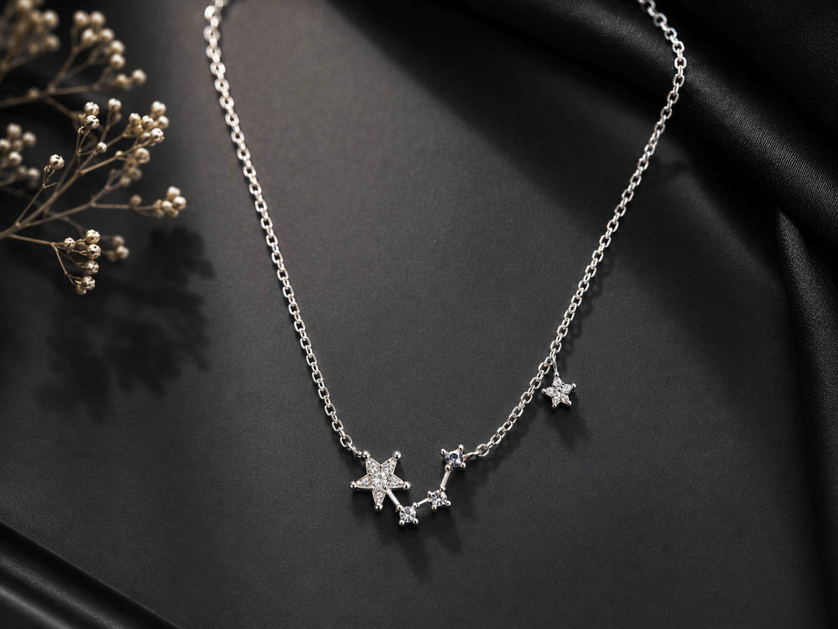 Silver Star Charm Anklet