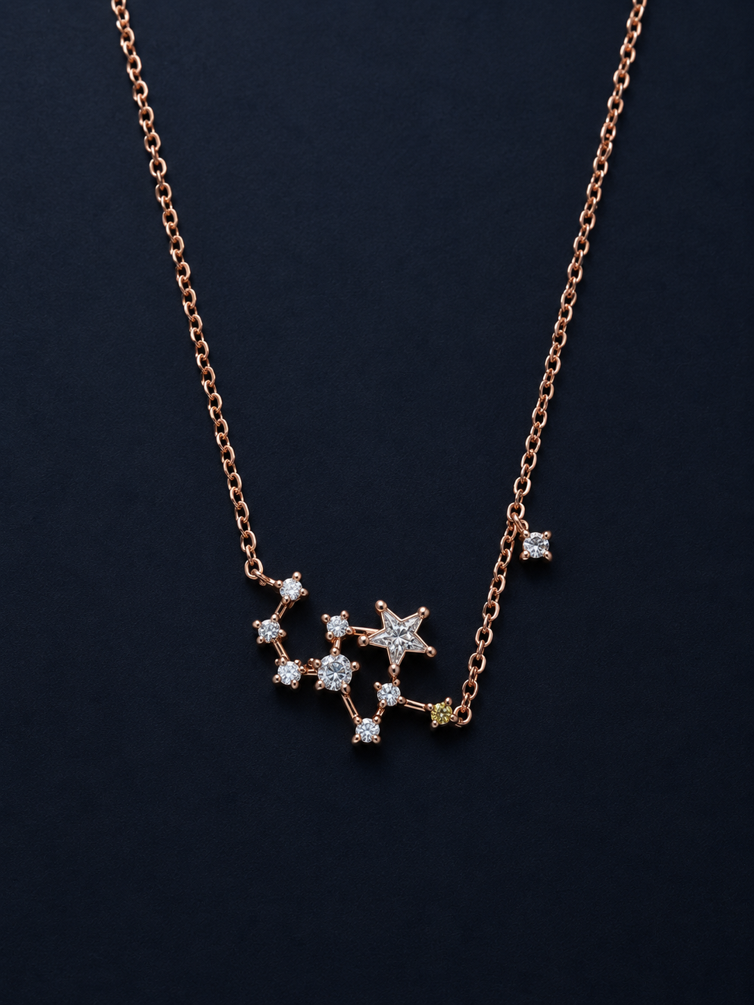 Rose Gold Star & Crystal Constellation Anklet