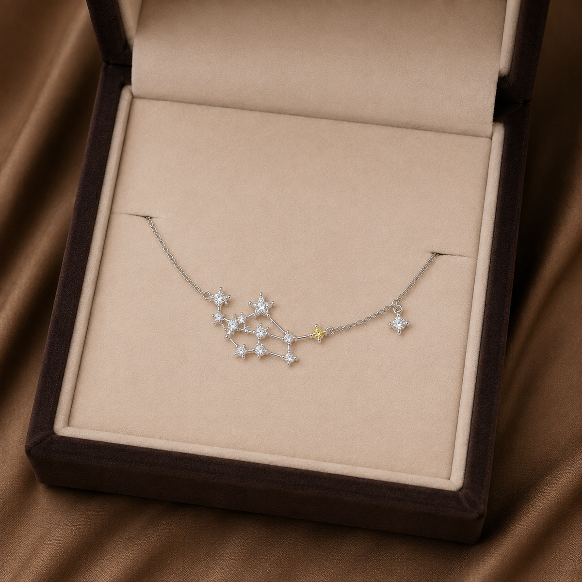 Silver Star Constellation Charm Anklet