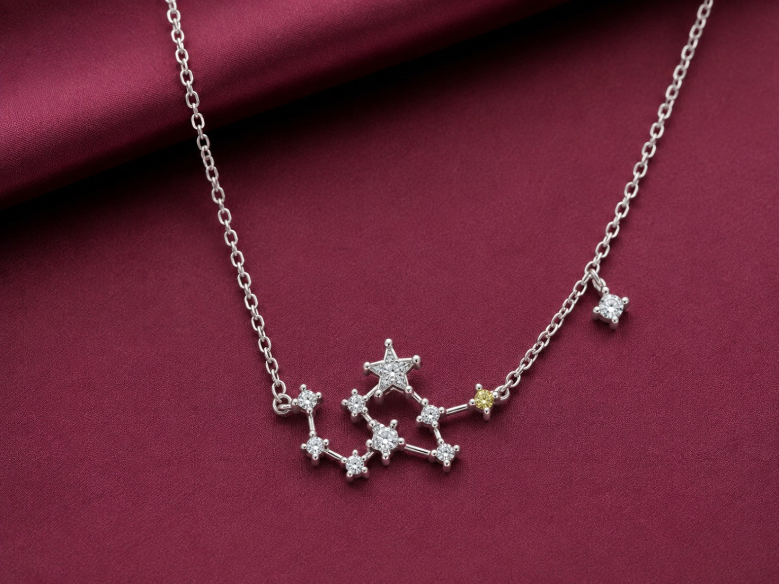 Silver Star Constellation Charm Anklet