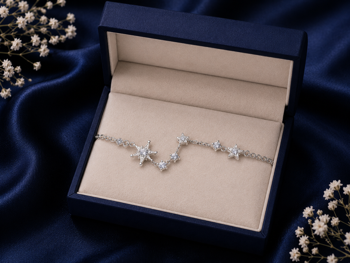 Silver Star Charm Bracelet