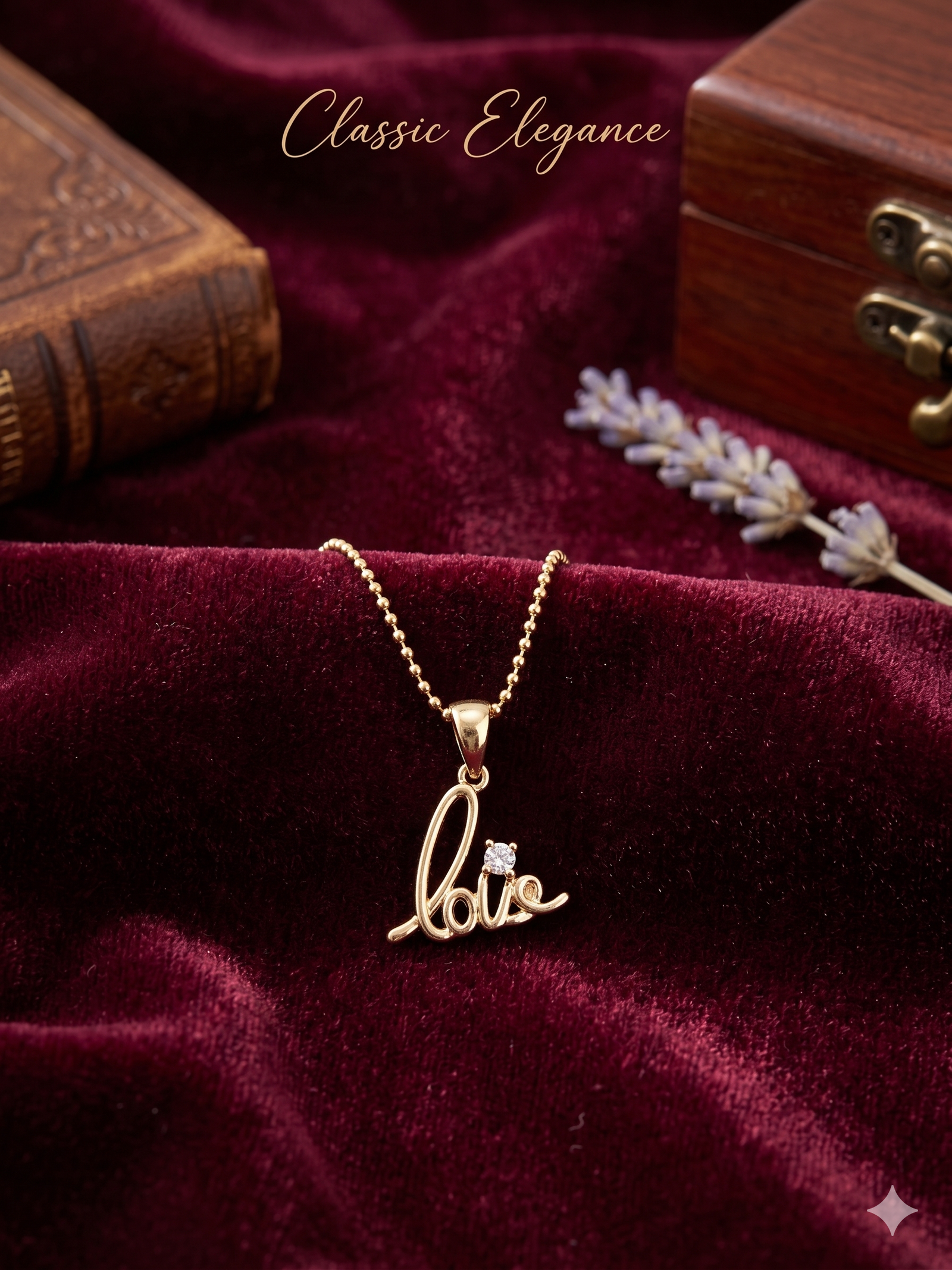 Golden Love Pendant Necklace