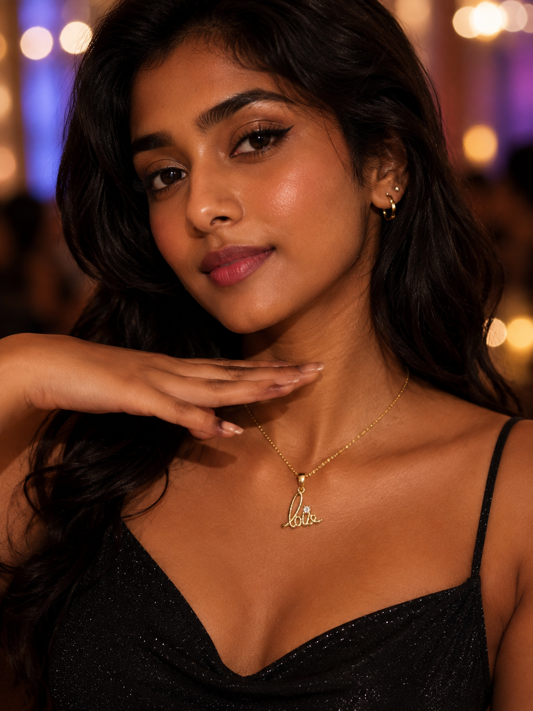 Golden Love Pendant Necklace