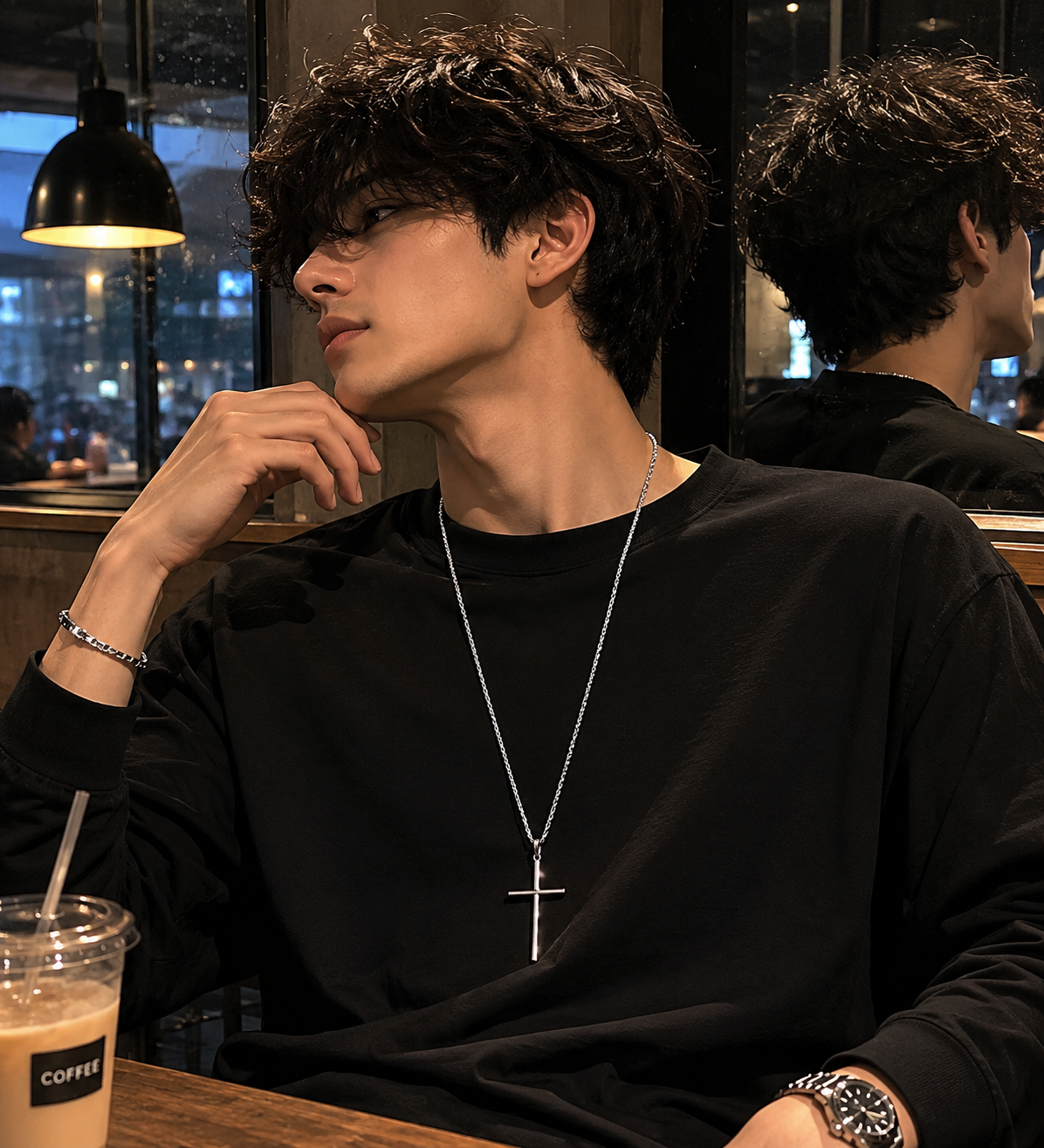 Minimal Silver Cross Necklace