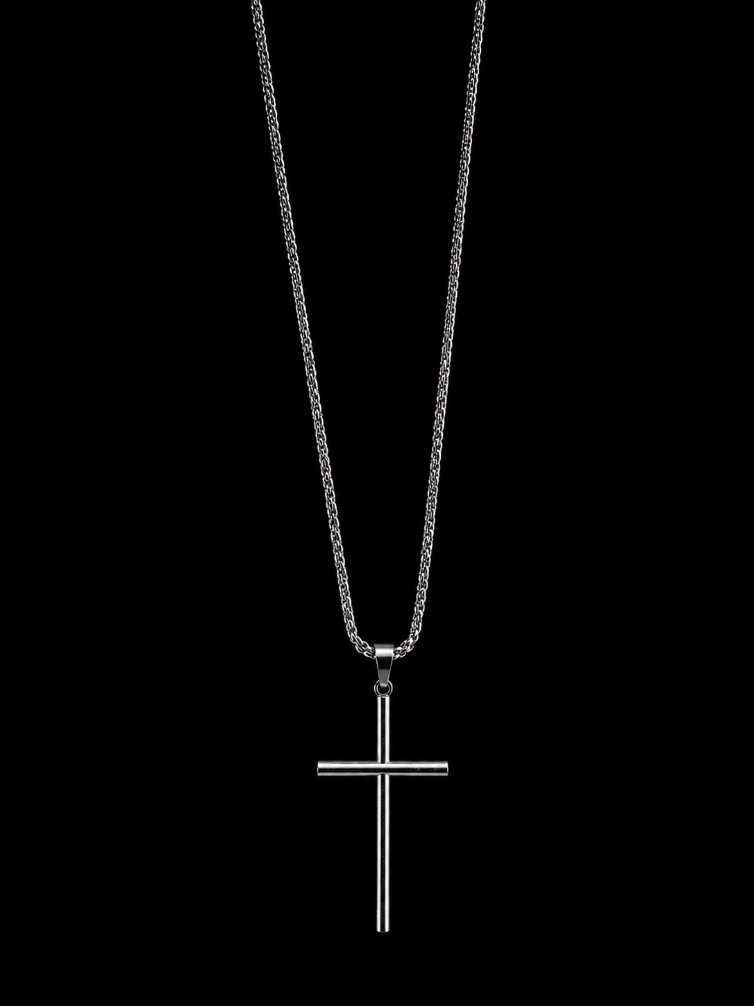 Minimal Silver Cross Necklace