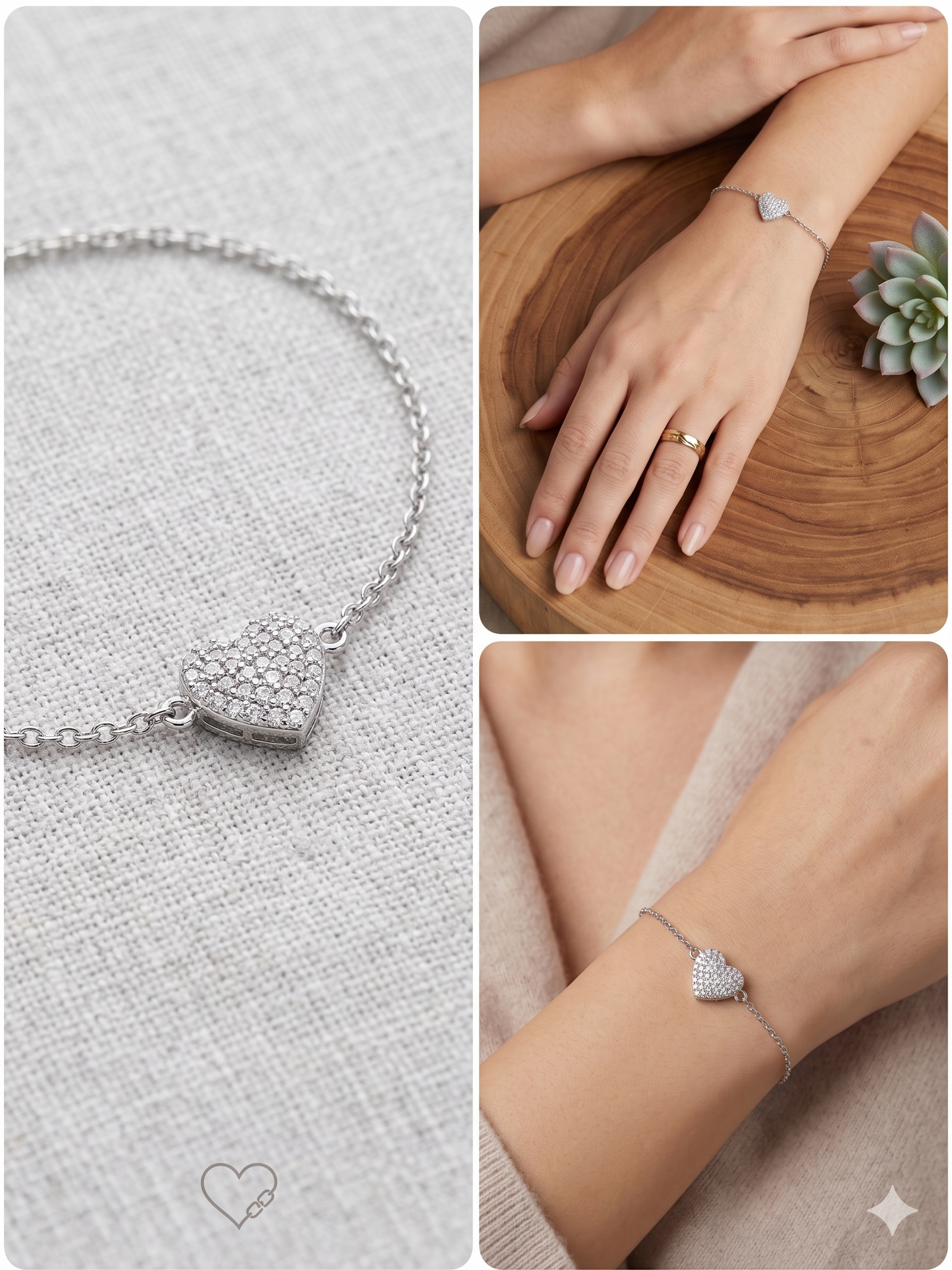 Crystal Heart Bracelet