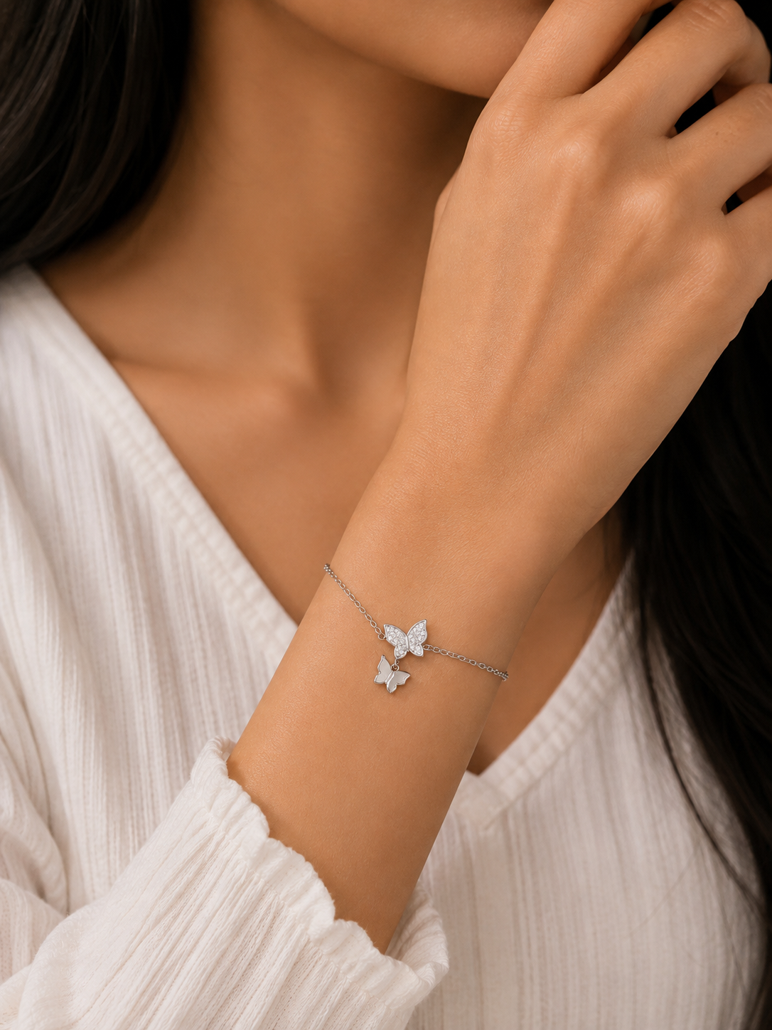 Silver Butterfly Bracelet