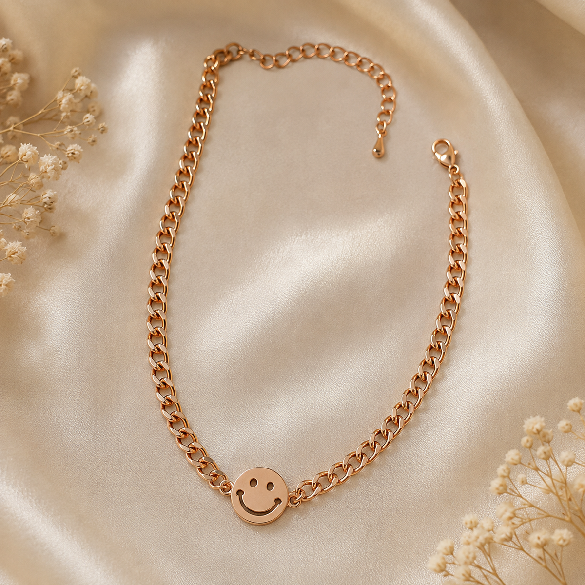 Rose Gold Smiley Bracelet