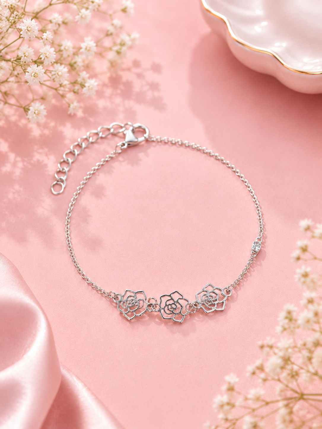 Rose Flower Bracelet