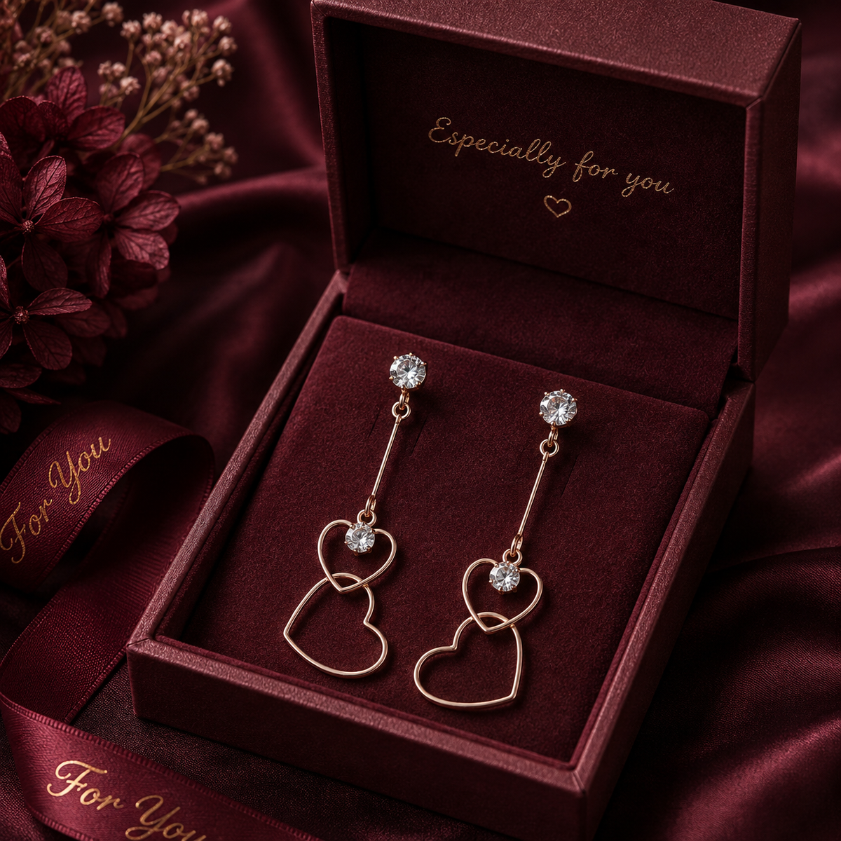 Heart Drop Earrings
