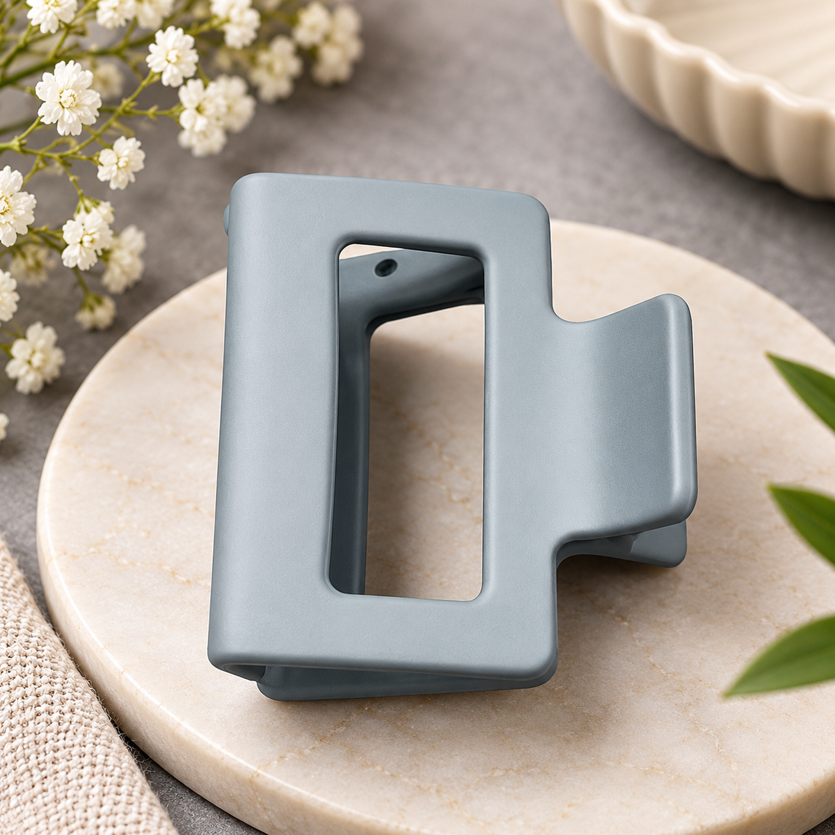 Grey Rectangle Hair Clutcher