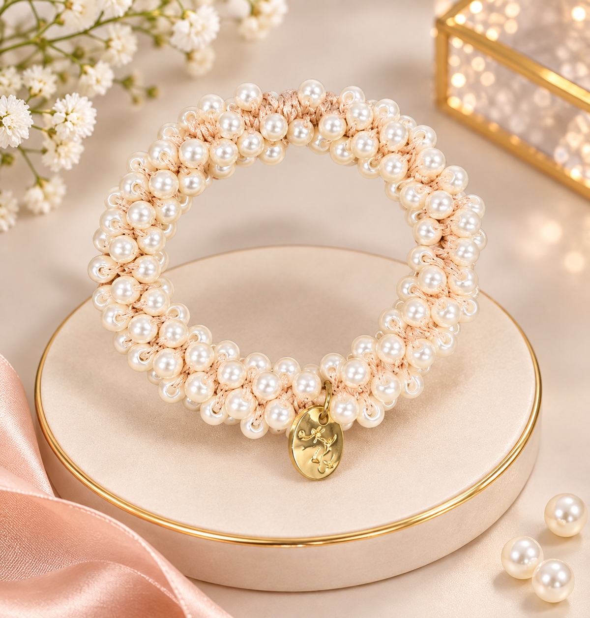 Pearl Beaded Hair Tie
