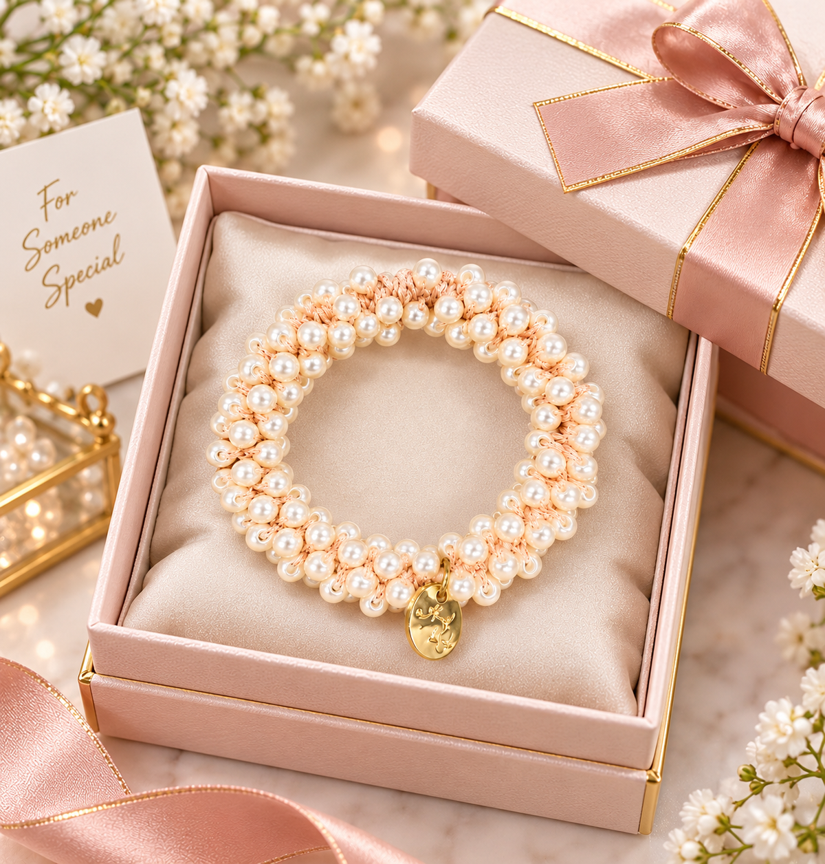 Pearl Beaded Hair Tie