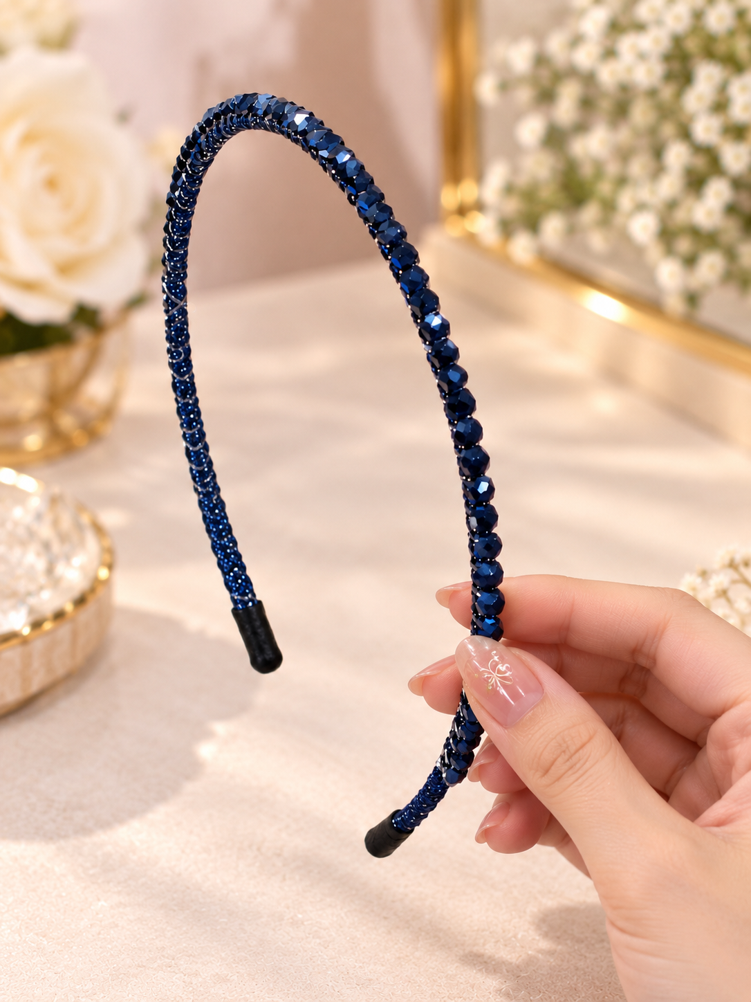 Blue Crystal Hair Band