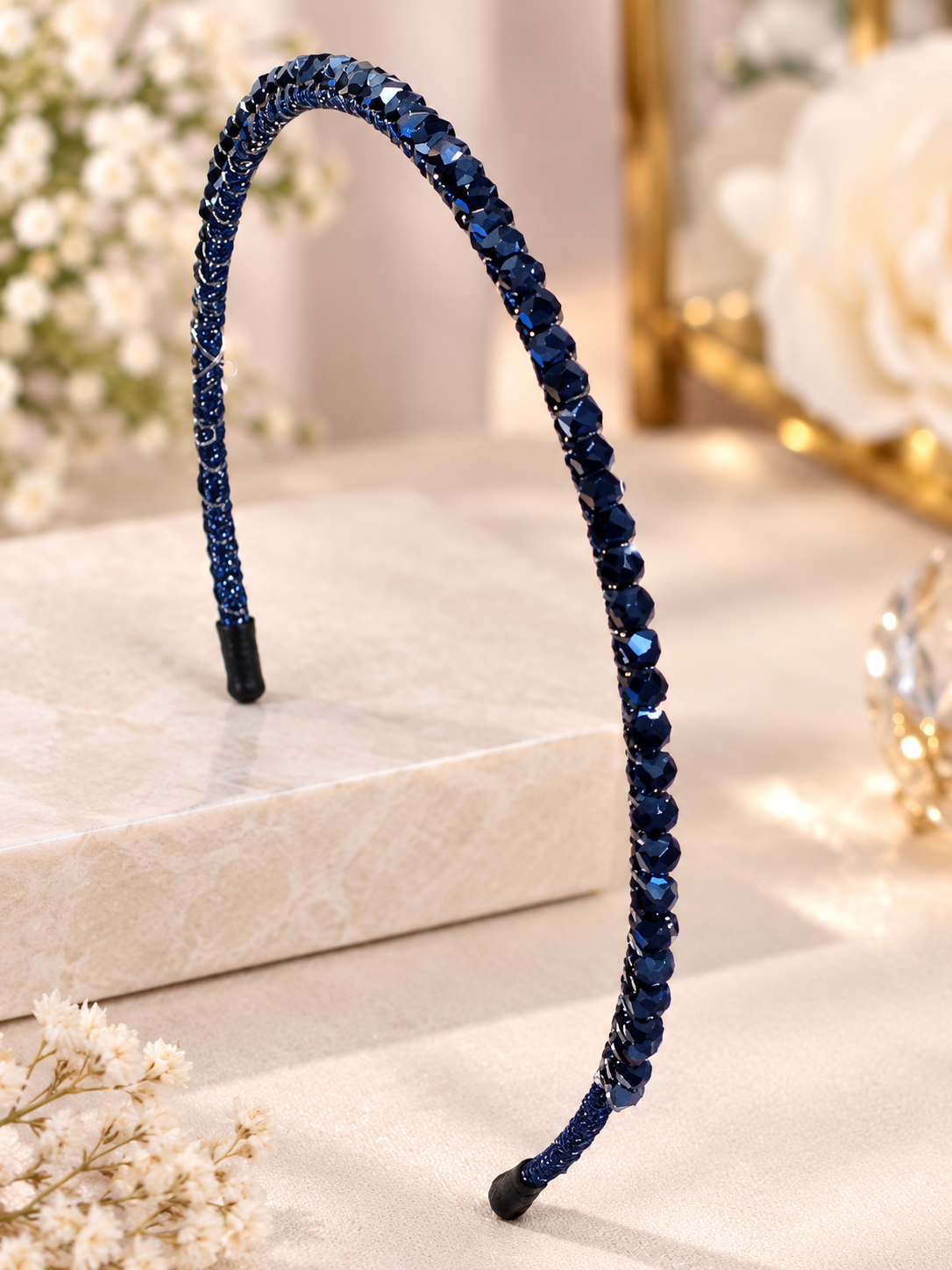 Blue Crystal Hair Band