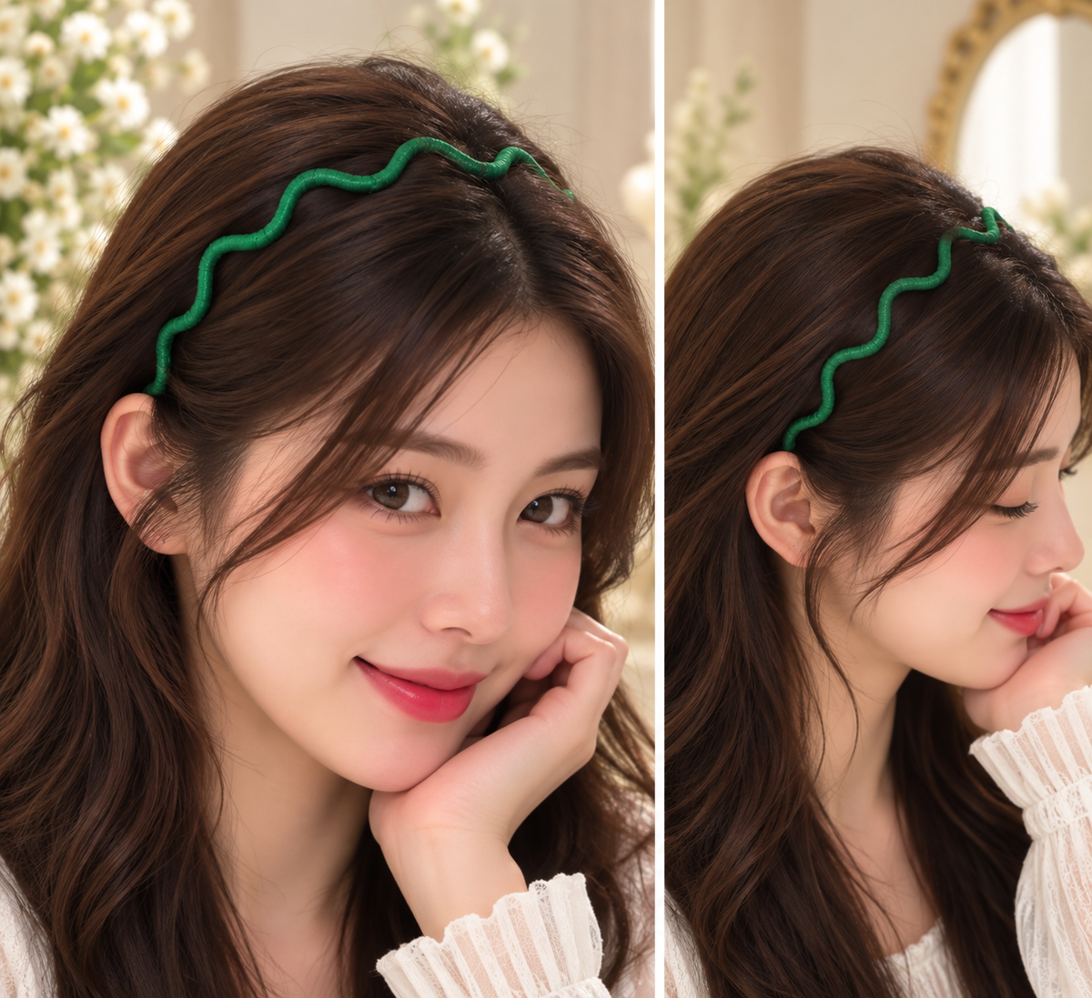 Green Wavy Headband