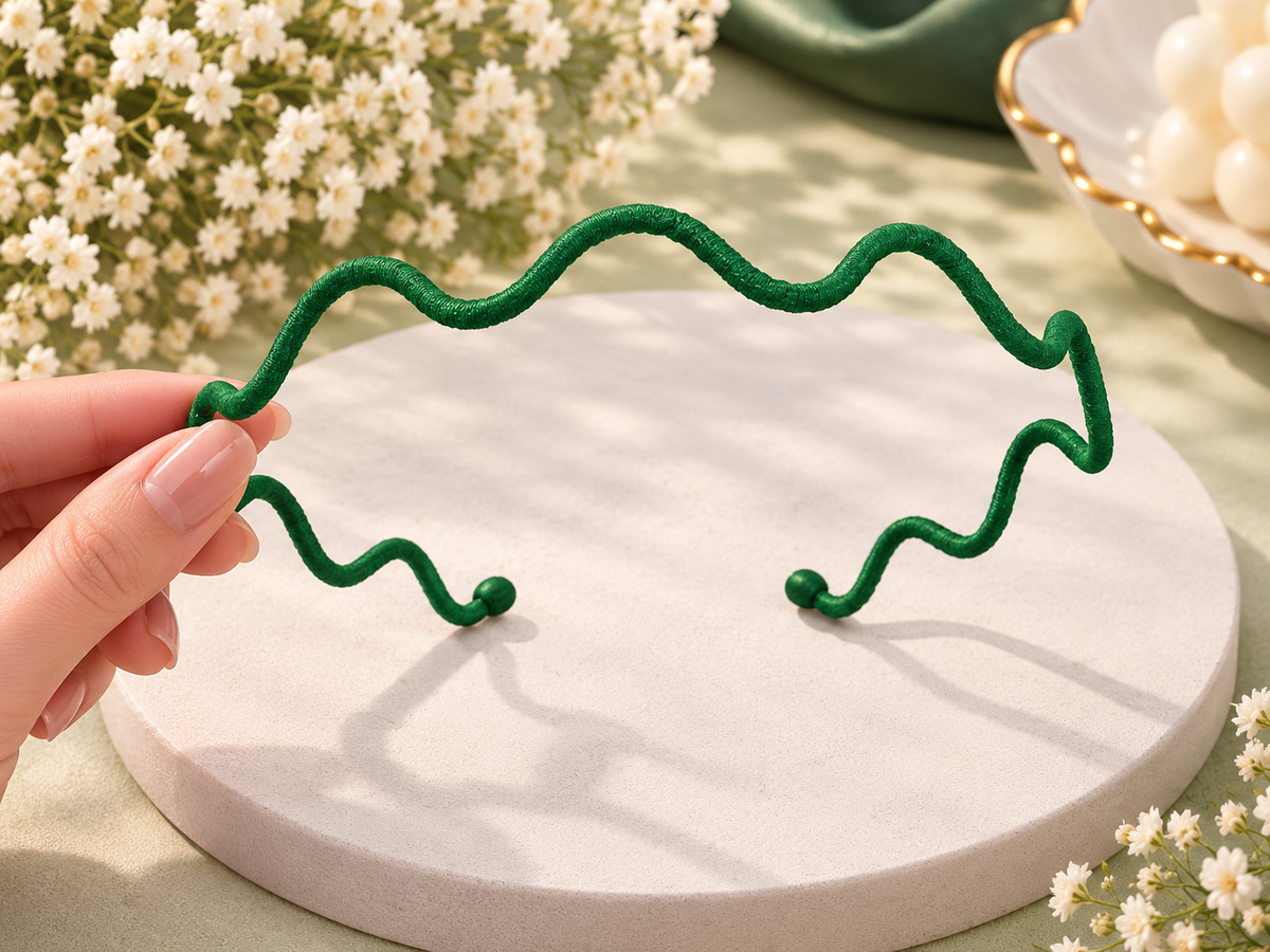 Green Wavy Headband