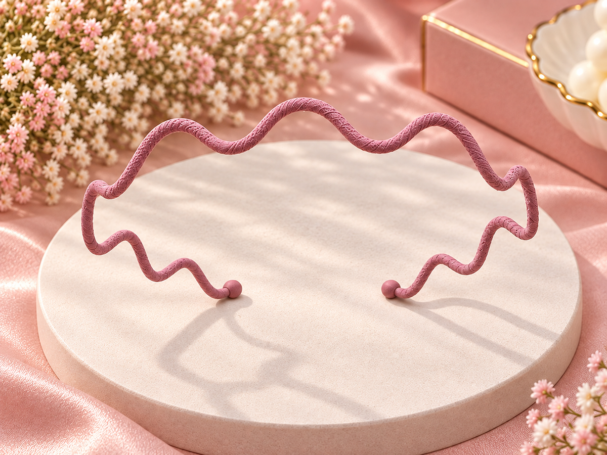 Pink Wavy Headband