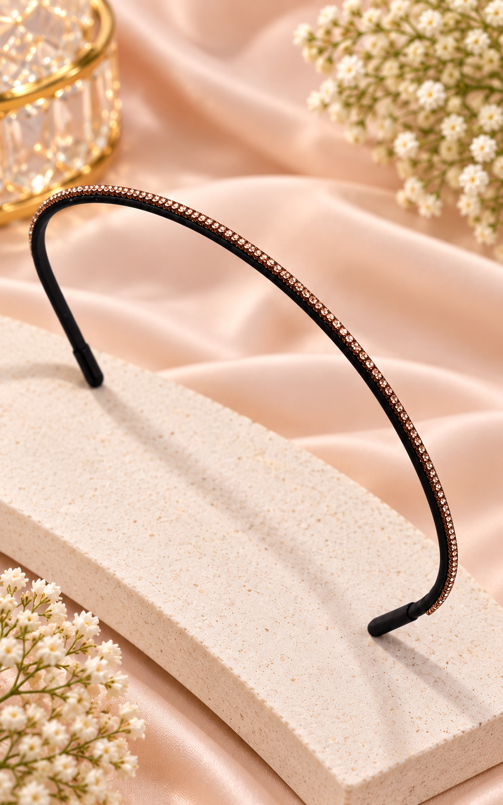 Rose Gold Rhinestone Hair Band