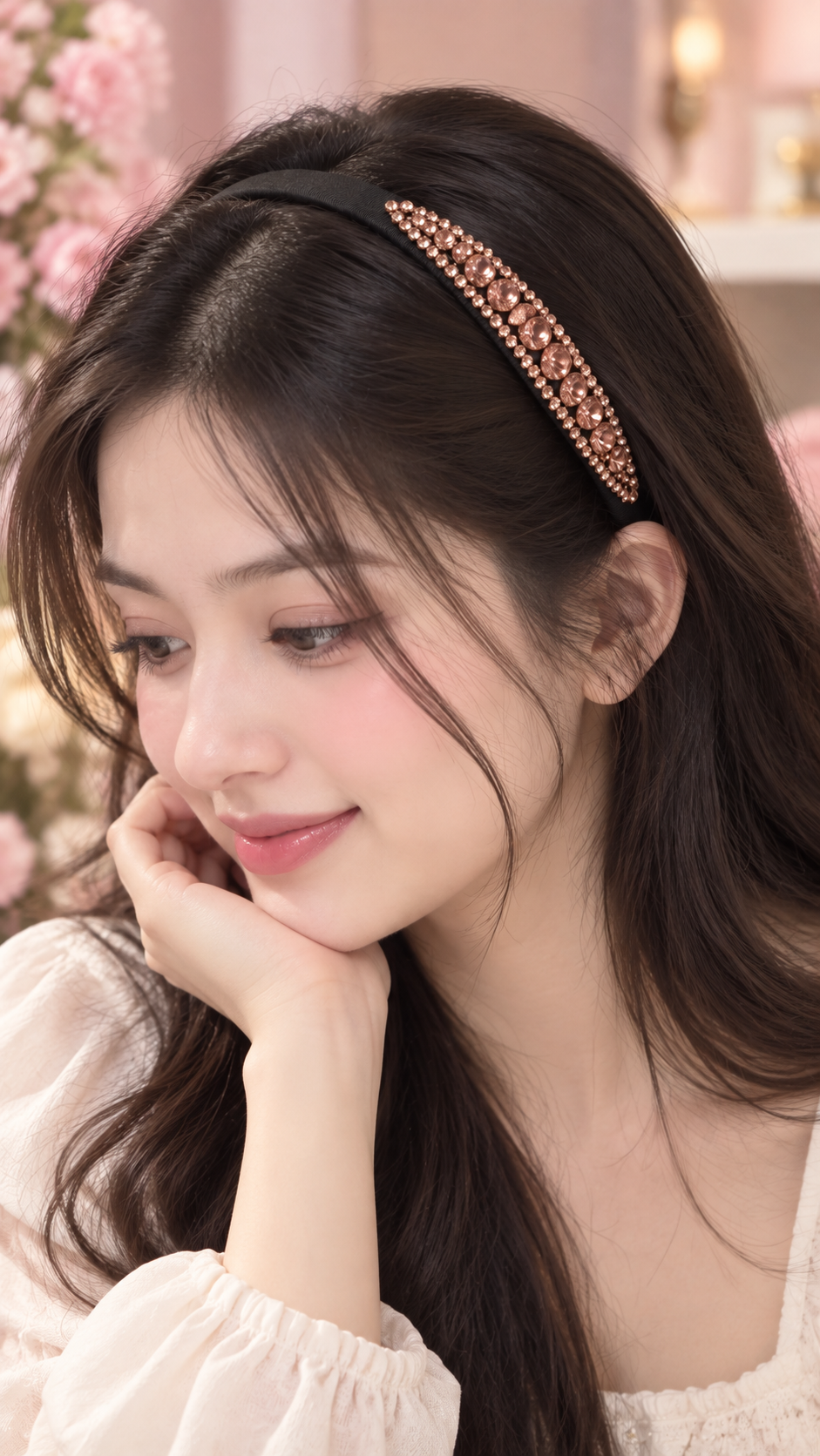 Rose Gold Stone Headband